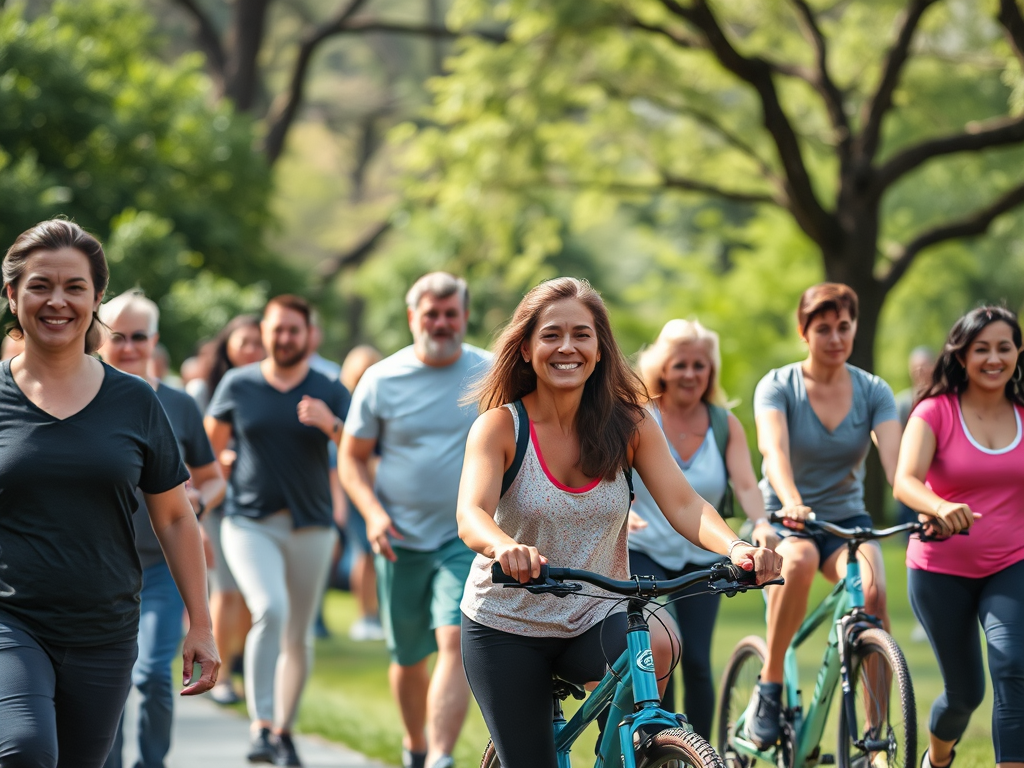 Middle-aged Americans participating in outdoor exercises to promote natural fat loss – SELFLOVECLUB