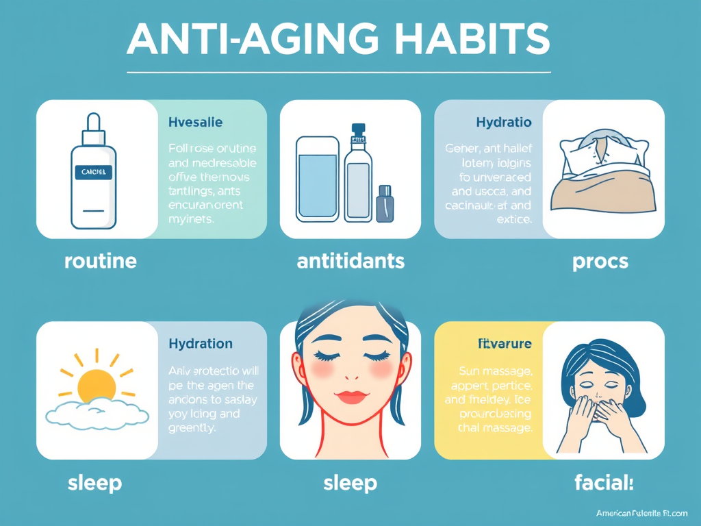 Infographic summarizing 6 habits to keep your face looking young – SELFLOVECLUB