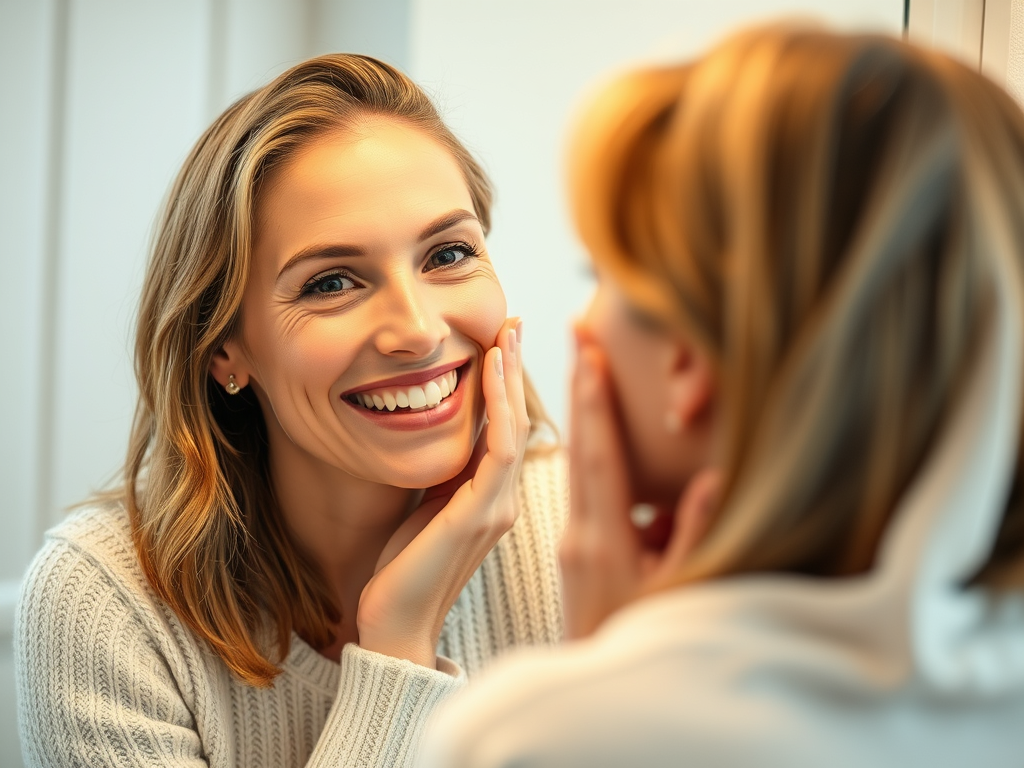 A woman practicing self-love through a simple wellness routine. SELFLOVECLUB