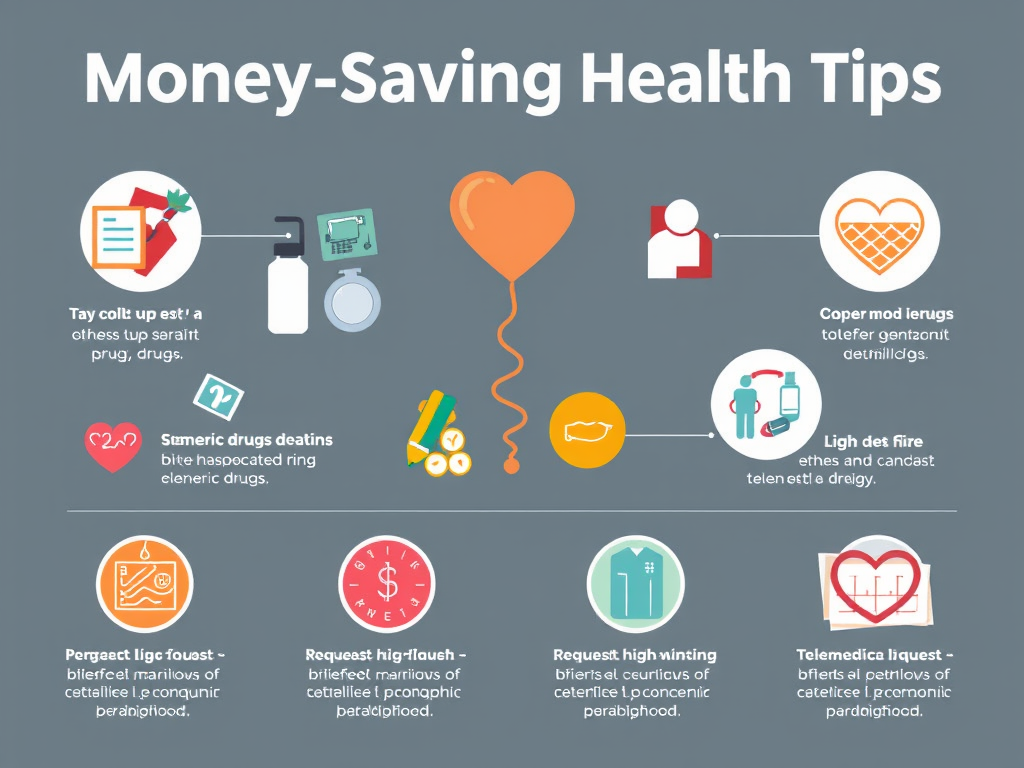 A visual summary of how to reduce medical costs through lifestyle and smart choices. SELFLOVECLUB

