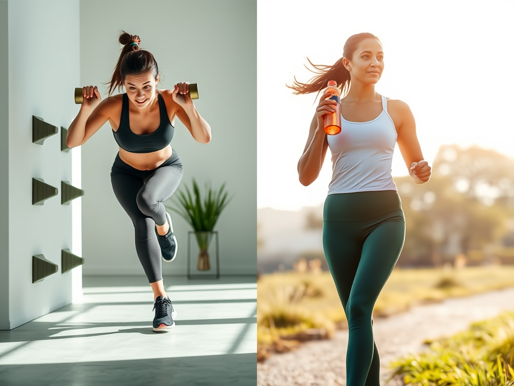 A visual comparison of HIIT and moderate workouts for belly fat loss. SELFLOVECLUB