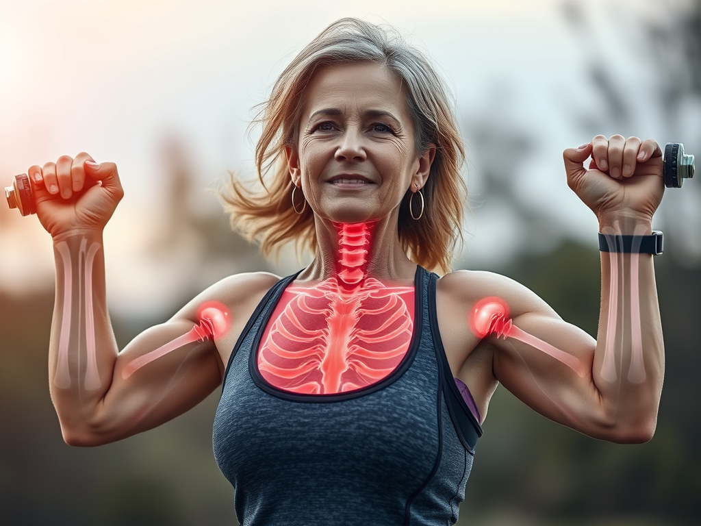 A midlife American woman exercising to protect bone health – SELFLOVECLUB