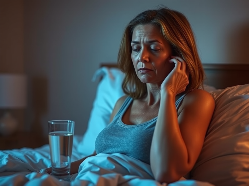 A woman struggling with sleep, suspecting the effects of fluoride in her drinking water – SELFLOVECLUB