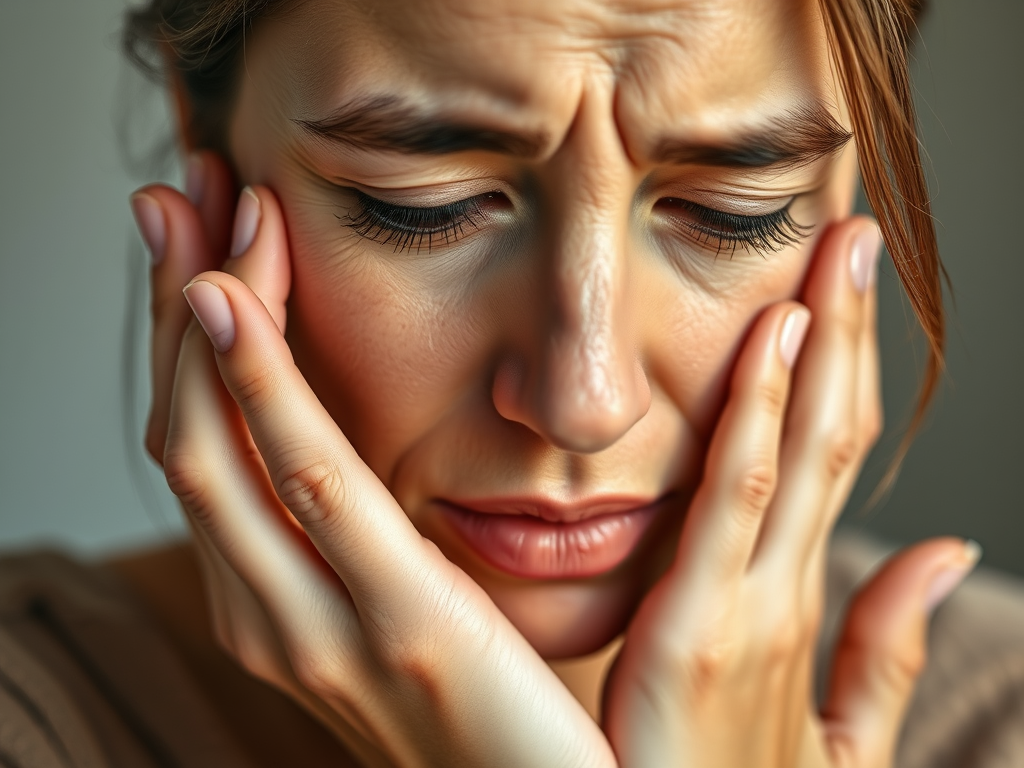 A midlife woman examining her weak nails with concern – SELFLOVECLUB