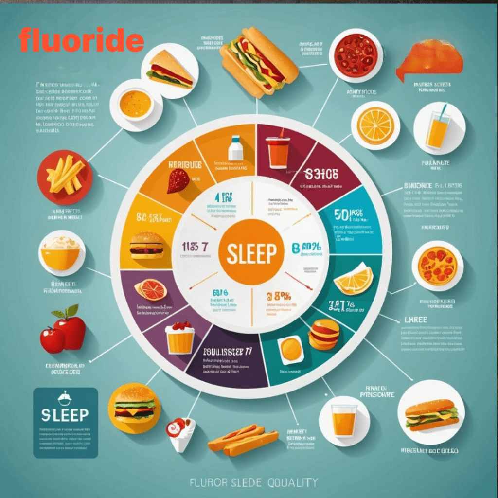 Infographic showing how fluoride and processed food may impact sleep quality – SELFLOVECLUB