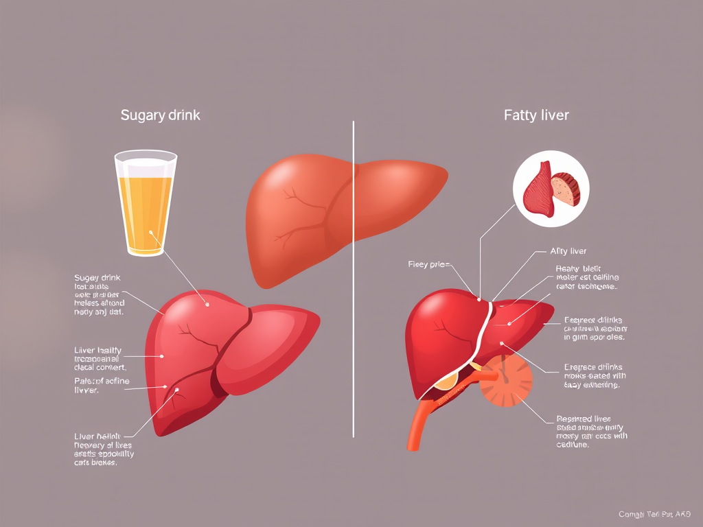 An infographic comparing a healthy liver and a fatty liver caused by excess sugar – SELFLOVECLUB